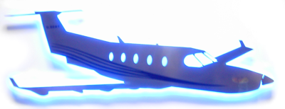 built up stainless steel plane logo