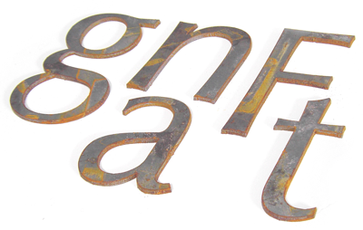 steel lettering photograph